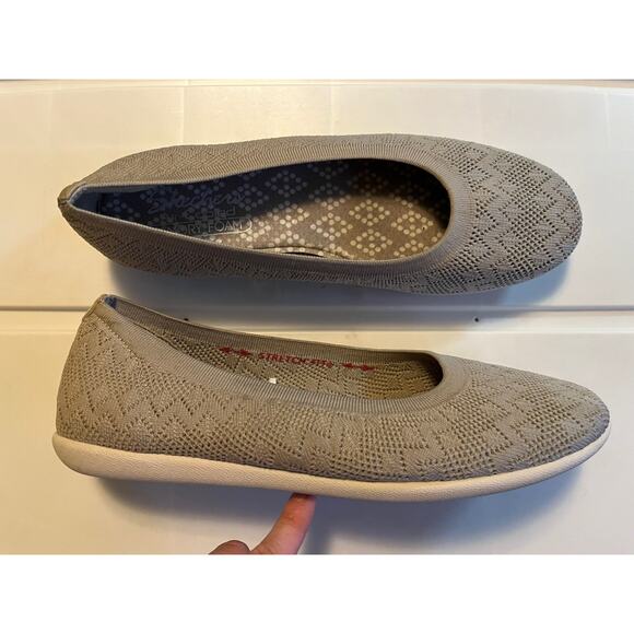 Skechers Cleo Sport Daring Spirit Flats Taupe 158459 Women’s Size 10 Knit Beige - Picture 1 of 10